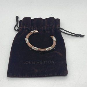 Authentic LOUIS VUITTON M64407 Monogram Junk Daily Bracelet Bangle Metal Gold